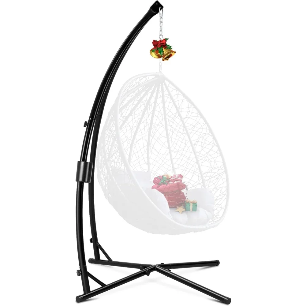 

Подвесная подставка для стула-гамака, подставка для стула-качалки для использования в помещении и на открытом воздухе, сверхмощная подставка для стула-гамака из твердой стали C-типа, вага Capaci