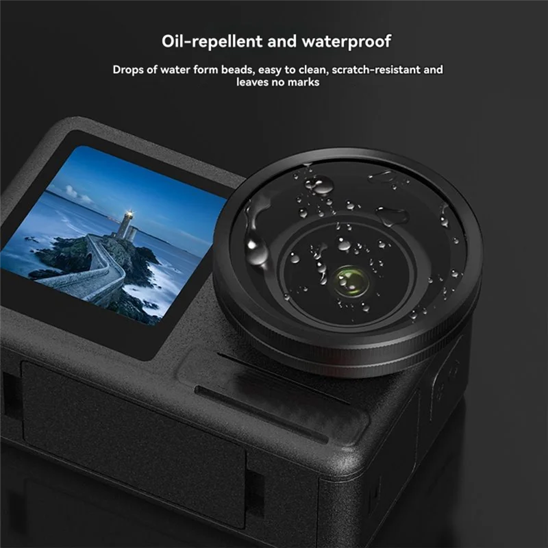 B92B-Wide Angle Lens Filter For DJI Osmo Action 5 Pro Camera Extend FOV To 180° HD Clear Wide-Angle Photography Accessory