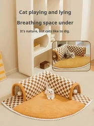 Tunnel cat nest winter warm removable washable cat bed cat hiding house closed cat house fall and winter models cat pads