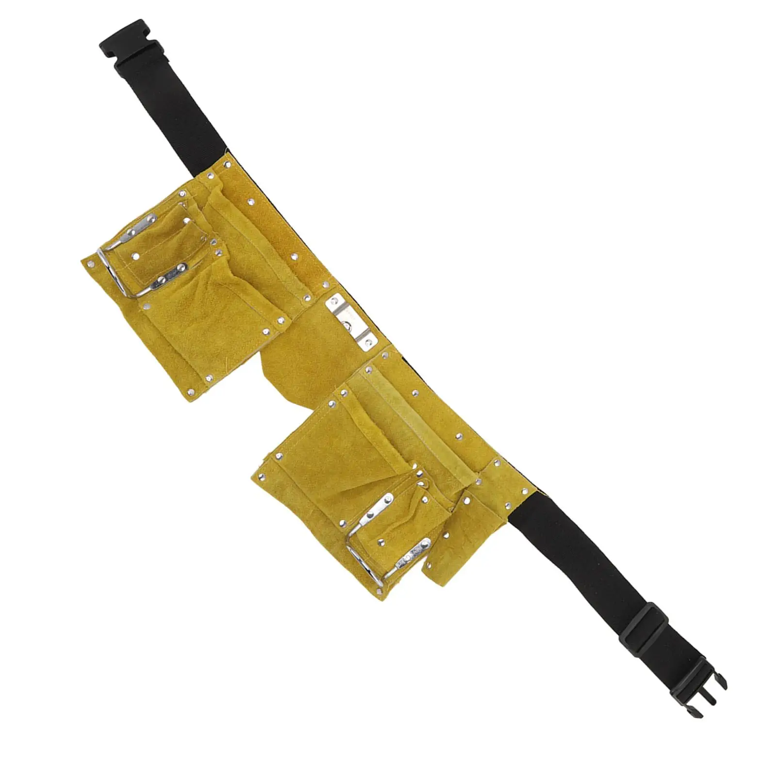 حزام أدوات جلدي بجيوب متعددة وإبزيم سريع التحرير محمول للأعمال الخشبية #5