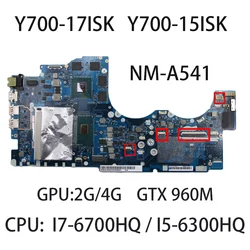 Lenovoノートブックマザーボード,Y700-17ISK, Y700-15ISK, NM-A541,cpu I5-6300HQ,gtx960m,4g,2g,fru: 5b20l80402,5b20k84847