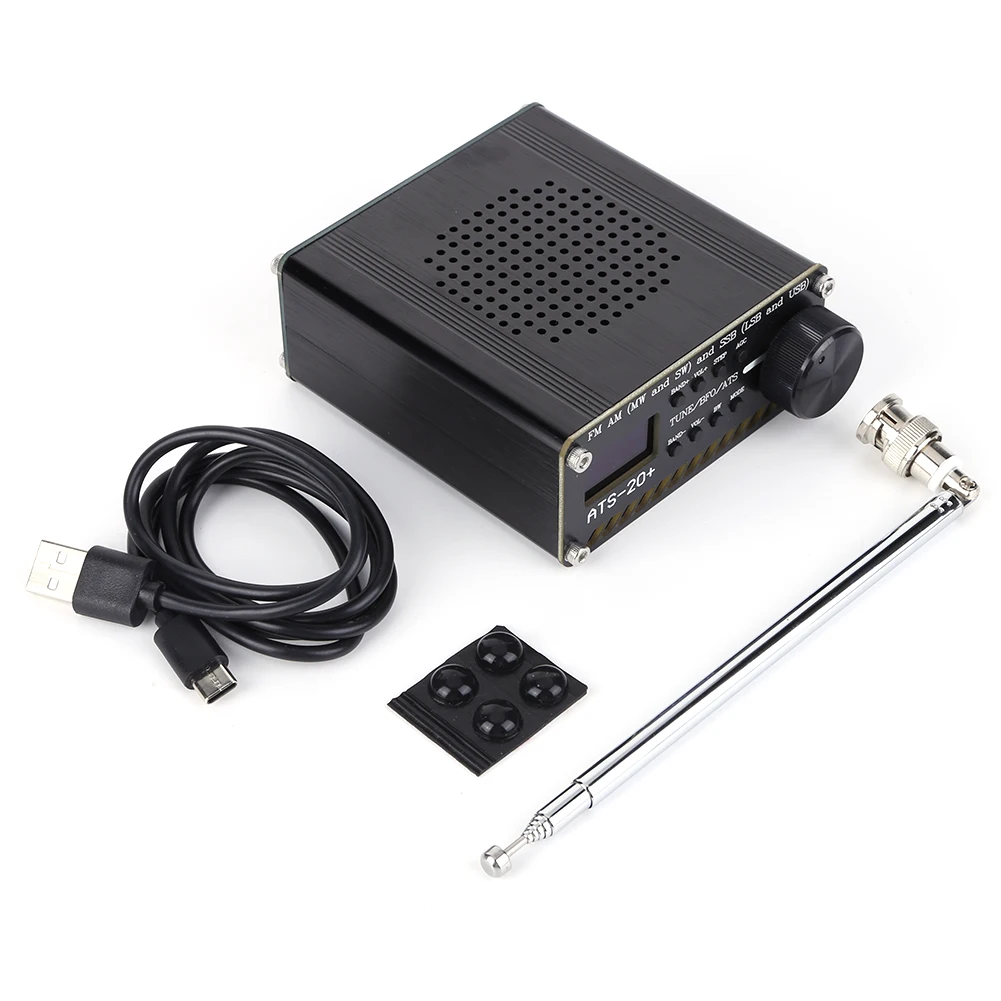 Портативный ручной радиомагнитофон ATS-20 + Si4732 с экраном OLED 0,96 дюйма, FM, AM, SSB, сканер FM, AM, MW, SW, SSB, LSB и USB с антенной