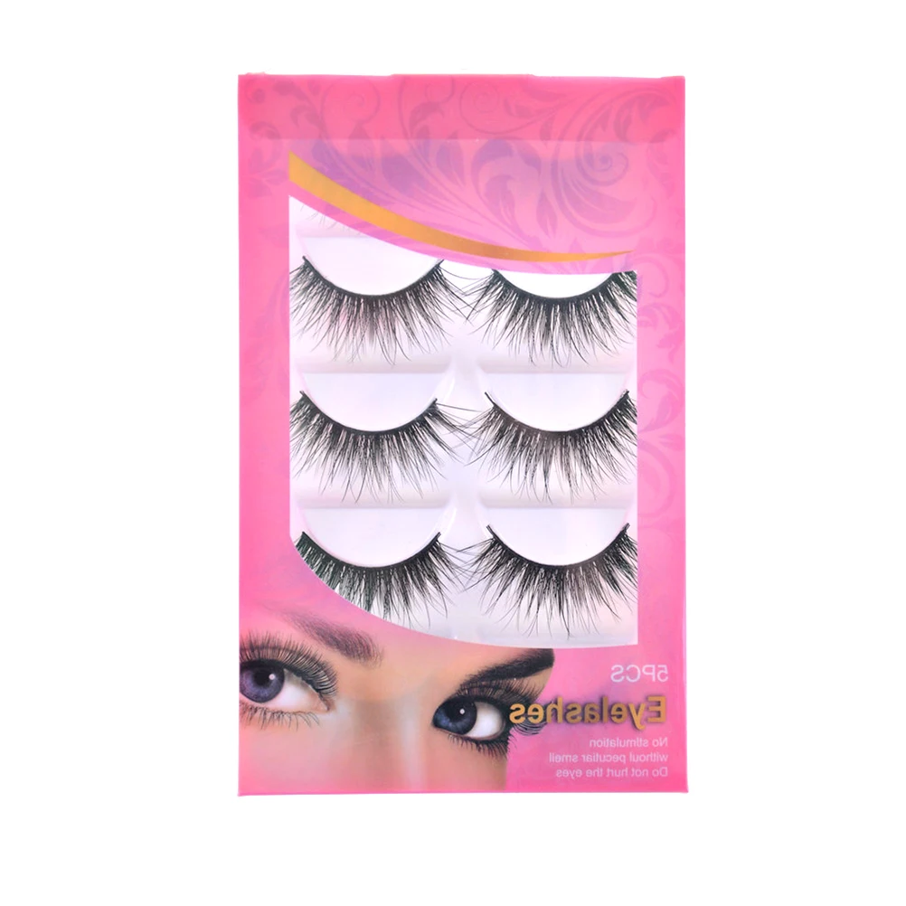 5 paren/set poppenhuis miniatuur 2,9 cm lange valse wimpers geschikt voor pop make-up decor accessoires-speelgoed