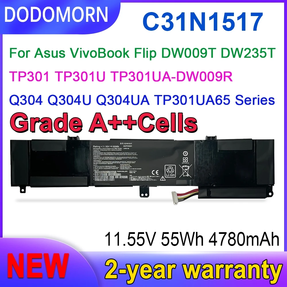 

High Quality C31N1517 Laptop Battery ASUS TP301UA TP301UJ Q304UA Q304UJ 0B200-01840100