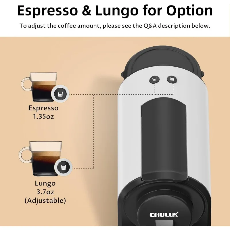 Bafè-Pro Espresso Machine, Mini Espresso Machine for Nespresso Original Capsules, Single Serve Coffee Machine for Home Espresso