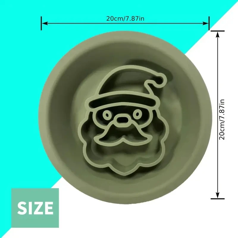 Silicone Christmas Design Pet Slow Feeding Bowl, Dog Licking Bowl With Suction Cup, Non-slip Bite Resistant Dog Placemat