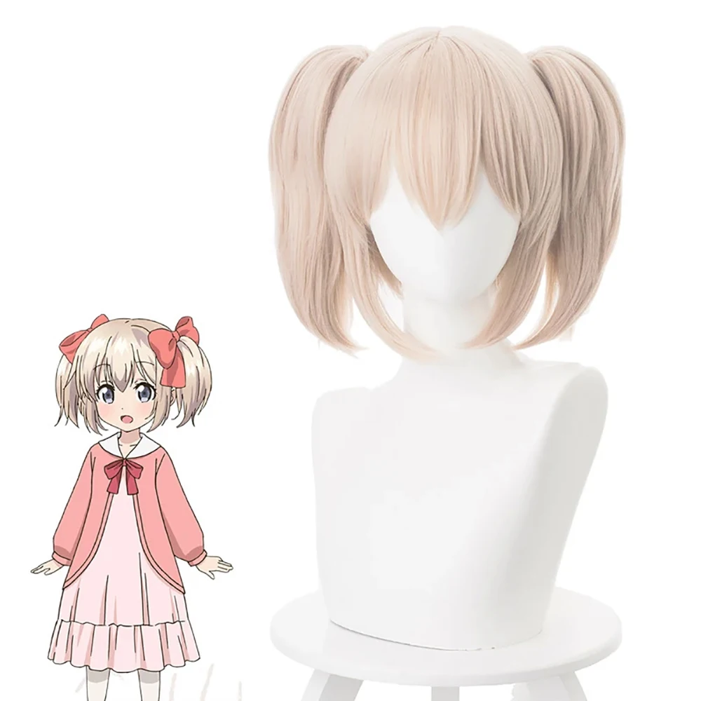 hairjoy-人工毛ウィッグ-ボーカロイド-リン-コスプレウィッグ-ショートストレートウィッグ-ダブルポニーテール付き