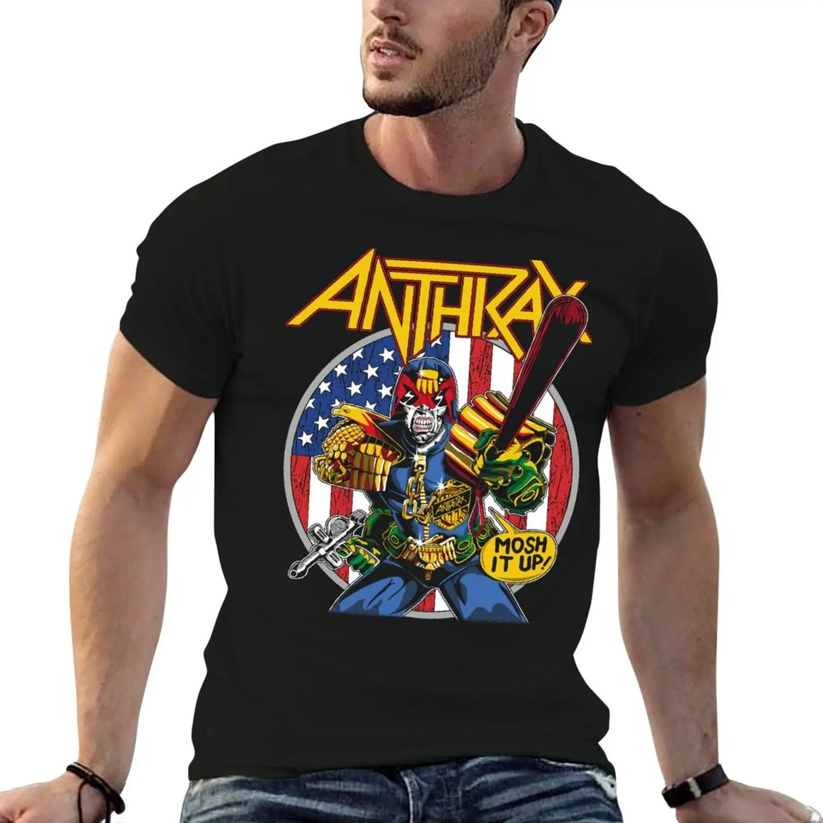 

ANTHRAX BAND T-Shirt anime tshirt t shirts for man cotton funny T-Shirt