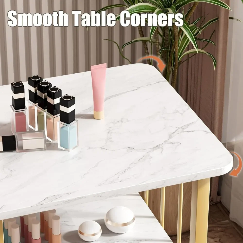 Manicure Table, Nail Desk for Nail Tech, Portable Nail Table, Spacious Storage & Modern.