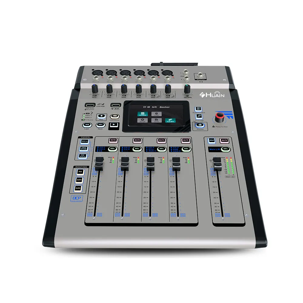 China 10 Channels Professional Live Audio Console Dj Digital Mixer Of Sound System