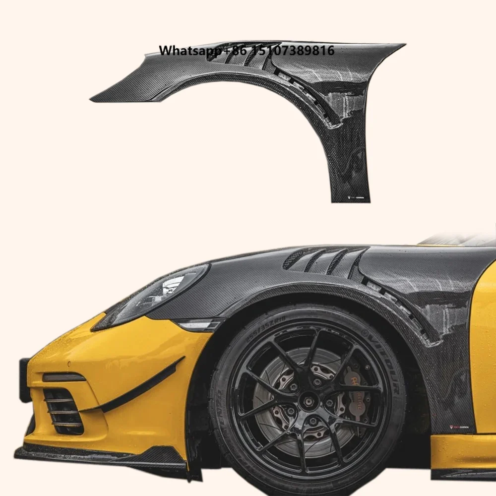 For 718 Boxster RS Style Carbon Fiber Front Fender Pair