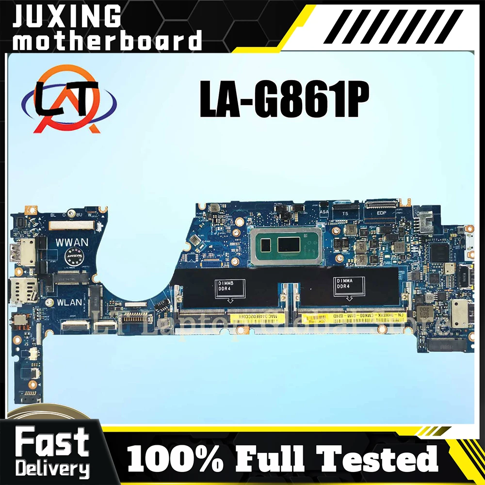 

LA-G861P для материнской платы ноутбука DELL LA-G861P Latitude 7300 CN-0W9WVM 0W9WVM MJVNX ​ Материнская плата ноутбука