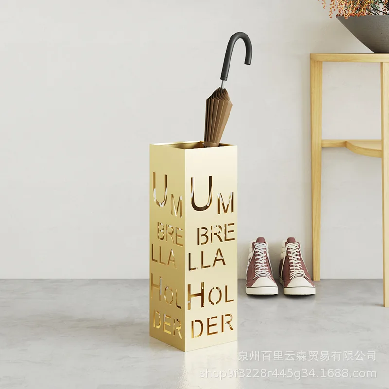 Freestanding Metal Umbrella Stand Baked Paint Finish X Cm Letter Or Six-Slot Holder Entryway Office Hotel Use