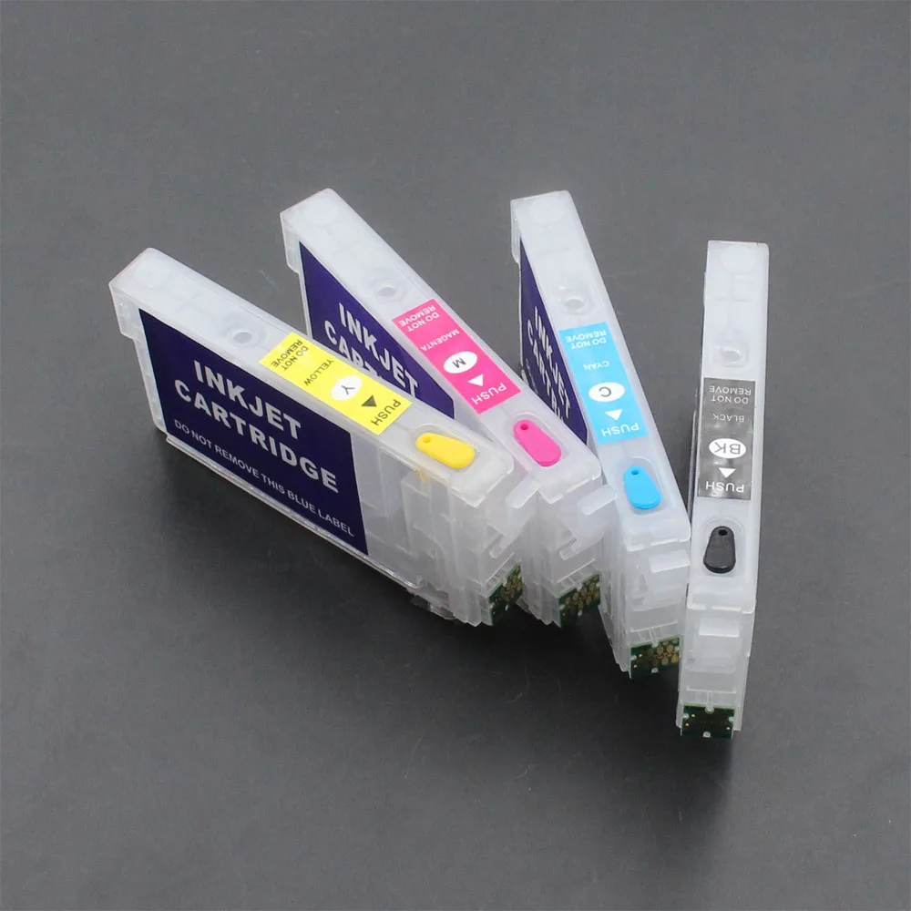 Refillable Ink Cartridge for Epson Workforce WF-4720 WF-4730 WF-4734 WF-4740 EC-4020 EC-4030 EC-4040 T802 802 802XL with Chip