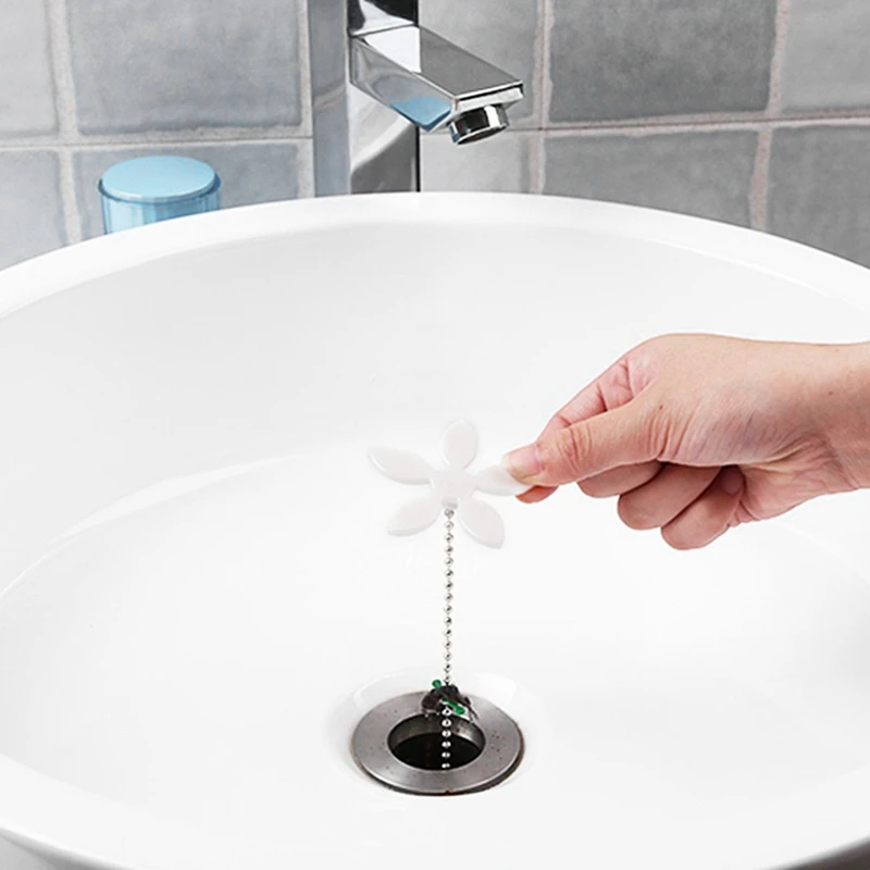 Protector de drenaje de ducha desechable, atrapapelo, flor