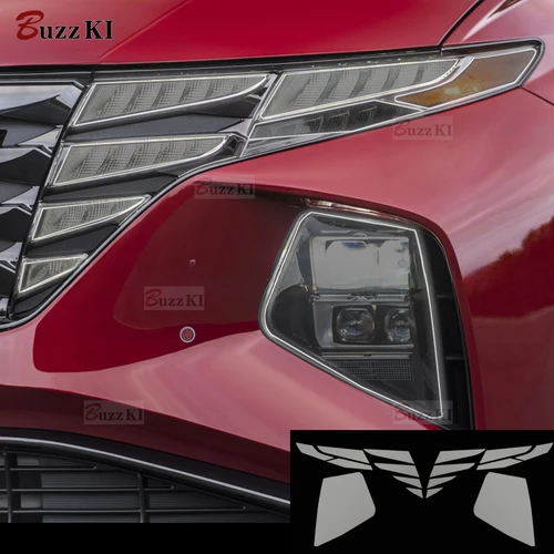 Imagen 2 del producto Película protectora para faros delanteros de coche, membrana de reparación antiarañazos, faro ahumado, TPU, PPF, para Hyundai Tucson, 2021-2023