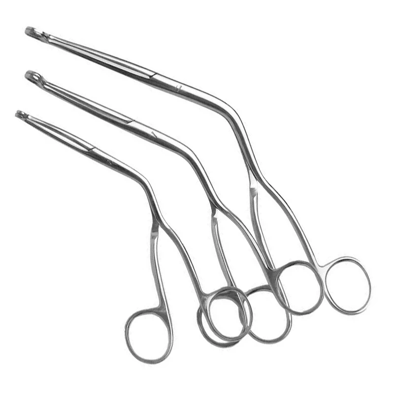 Stainless Magill Medical Laryngeal Catheter Forceps Holder Angled Clamp Nasal Throat Curved Tweezers Clip Eyelash Remover Tool