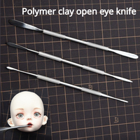 Ultra Light Clay Spatula 3 Pieces/set Stainless Steel Double Head Open Eye Knife DIY Sculpture Modeling Doll Polymer Clay Tools