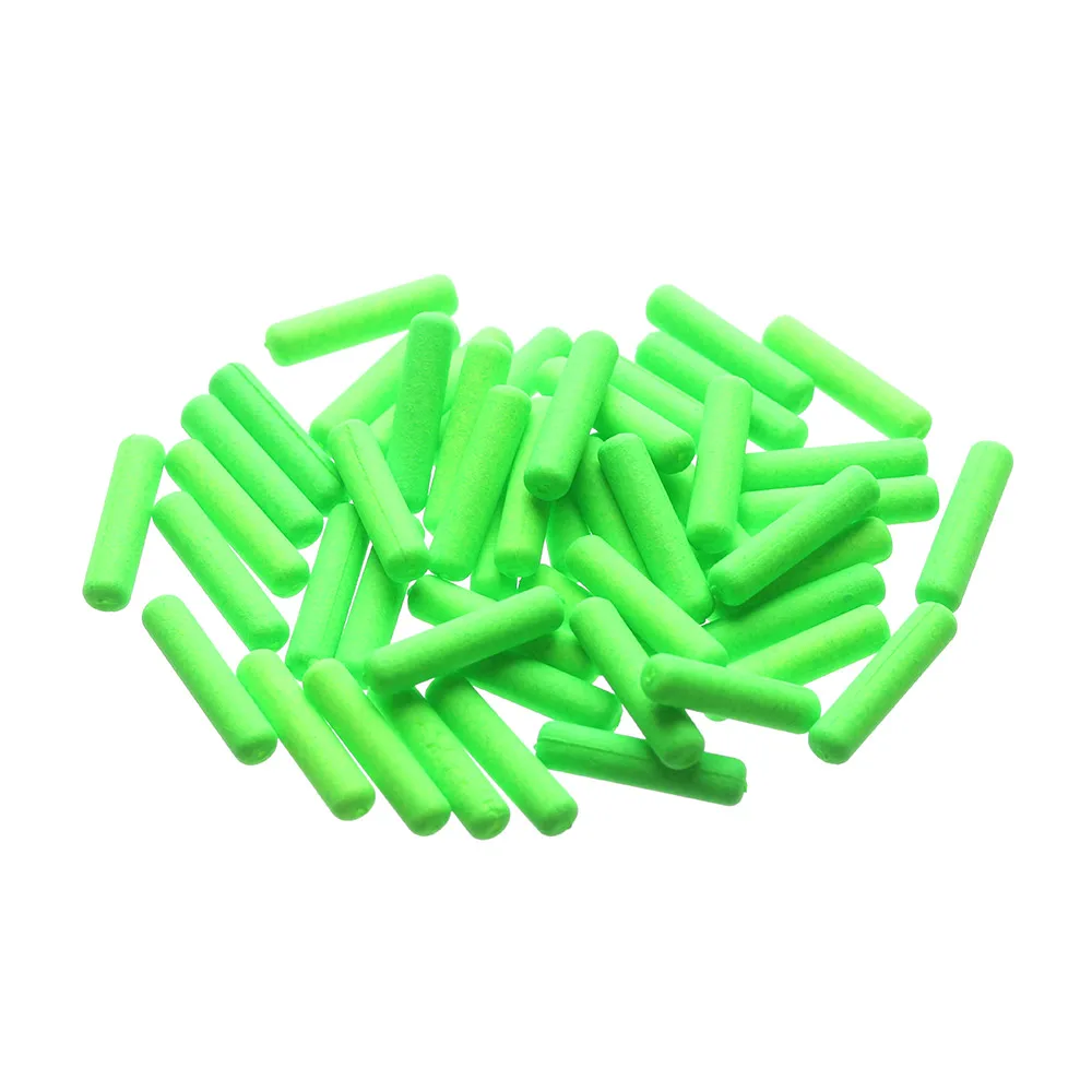 50 Pcs/Bag Light Weight Cylinder Foam Floats Ball Oval Floats Beads Indicator Fish Beans Rig Material Carp Fishing Accessories