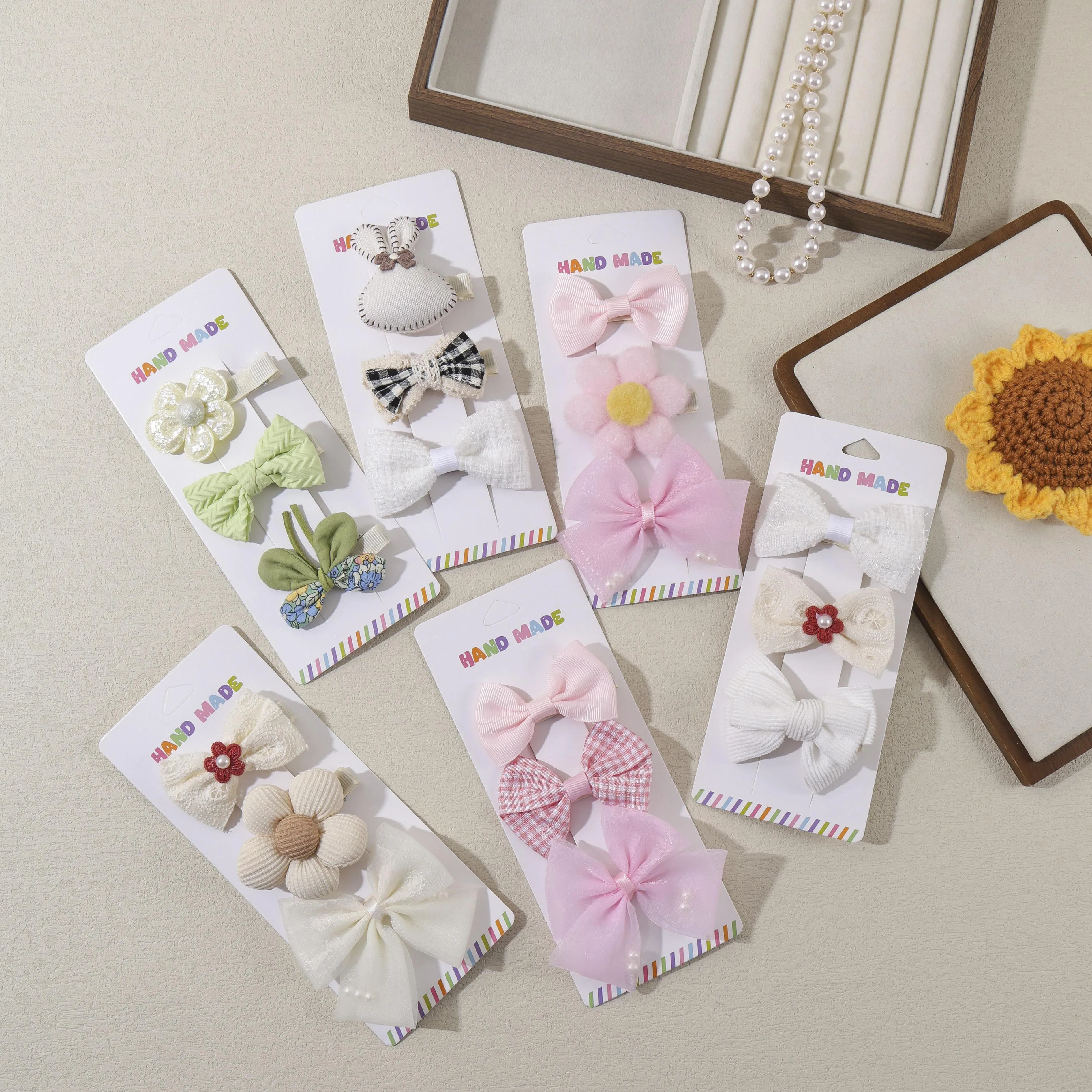 

Набор из 3 милых детских заколок для волос: ручной работы, с цветами, для девочек, принцесс, заколки-зажимы, детские аксессуары для волос