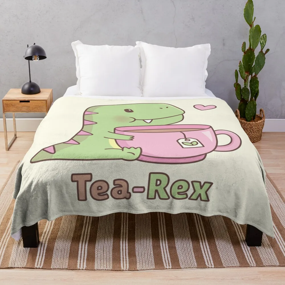 

Cute Dinosaur Tea-Rex Hugging Teacup Throw Blanket for winter for babies Luxury Brand Luxury Blankets