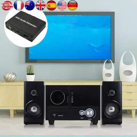 Convertidor de canal de retorno ARC a SPDIF Coaxial L/R estéreo conector de 3,5mm Compatible con HDMI adaptador ARC convertidor de Audio