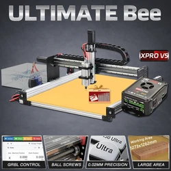 BulkMan3D ULTIMATE Bee CNC Engraver xPRO V5 GRBL 4-Axis Ball Screw HGR Rails Precise Router Machine for Wood Metal Acrylic Cut