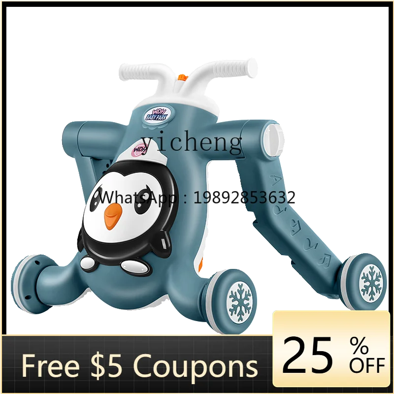 

ZZ Baby Stroller Three-in-One Multifunctional Baby Walker Anti-Rollover 1-3 Years Old Children Luge Swing Car