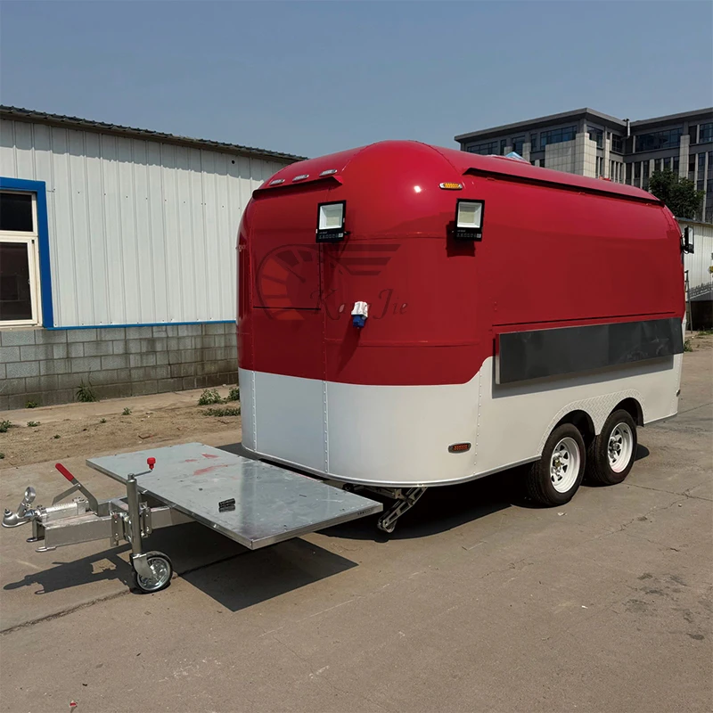 Manufacturer of Mobile Restaurant Kiosk Hot Dog & Ice Cream Food Cart Fully-Loaded Kitchen Trailer Food Truck