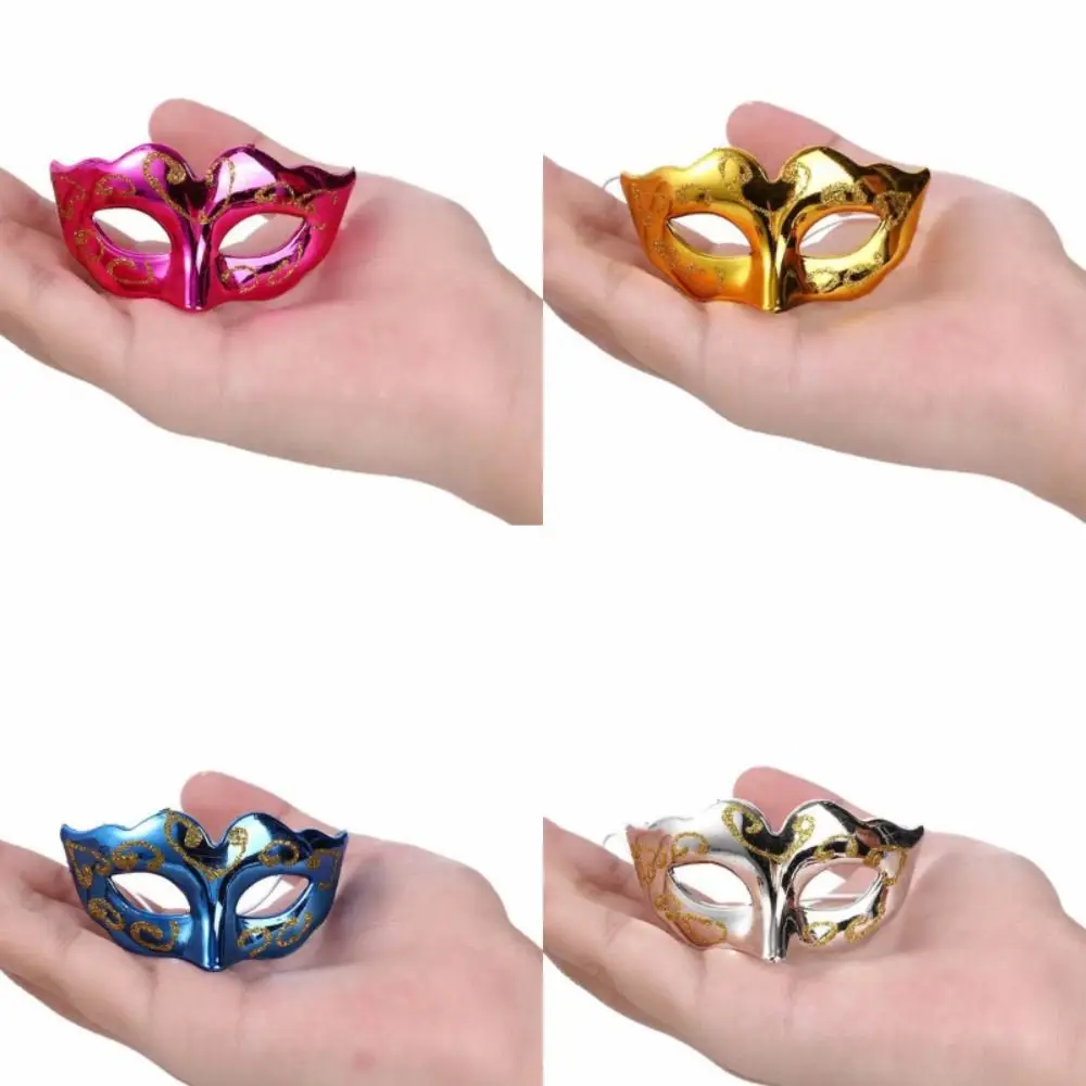 

10pcs Plastic Mini Masquerade Masks Cute Party Decorations Doll Toy Mask Color Painting Halloween Party Mardi Gras Venetian Mask