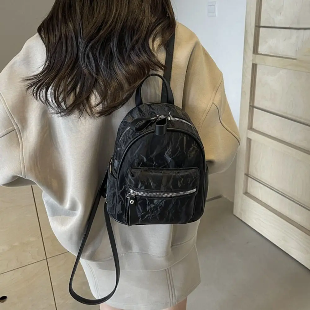 

Большой вместительный женский маленький рюкзак, однотонный, с верхней ручкой, повседневная сумка на плечо, универсальный мини-рюкзак для путешествий, женский