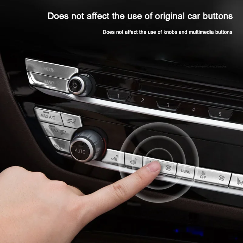 

For BMW 5 Series G38 G31 G30 F90 2018-2022, Car Interior Accessories Center Console CD Buttons Window Lift Multimedia Button Cap