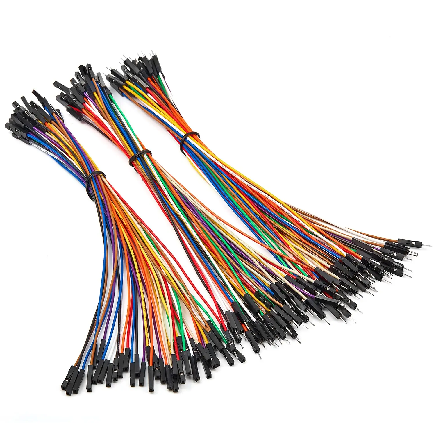 120pcs 40 Pin Breadboard Jumper Cable Wire Male to Male/Female to Female/Male to Female Ribbon Cable for Arduino DIY 20cm