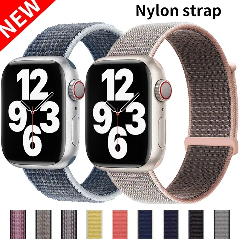 

Nylon Band for Apple Watch Strap 49mm 45mm 41mm 44mm 40mm 42mm 38mm Adjustable Elastic Bracelet iWatch Ultra Series 3 4 5 SE 678
