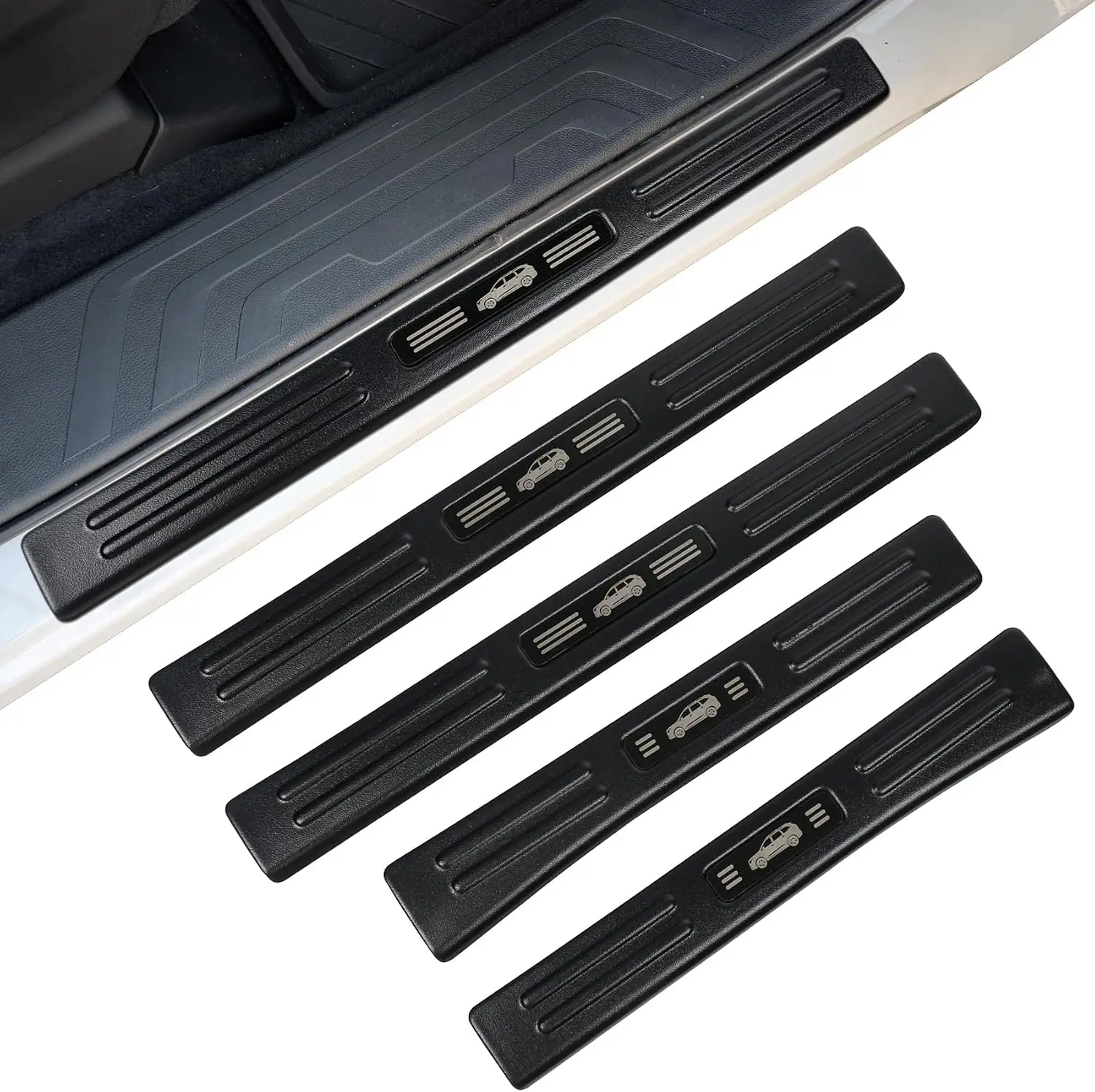 4PCS Door Protector Compatible For Subaru 2019-2026 Ascent Accessories Matte Black ABS Plastic Material Auto Door Entry Guards