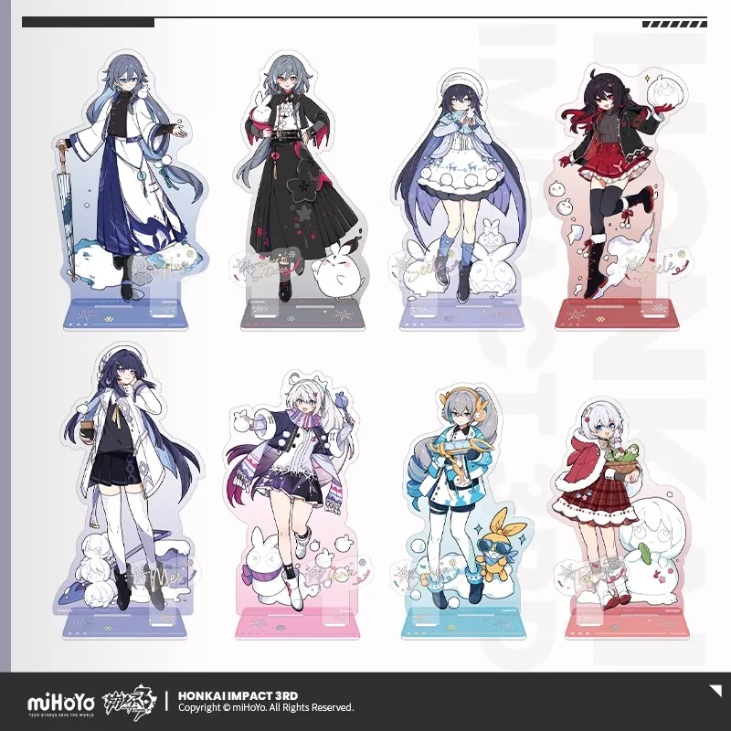 

Official miHoYo Honkai Impact 3rd Silver Winter Snow Fun Series Acrylic Plaque Decoration Genuine Anime Game Accessories