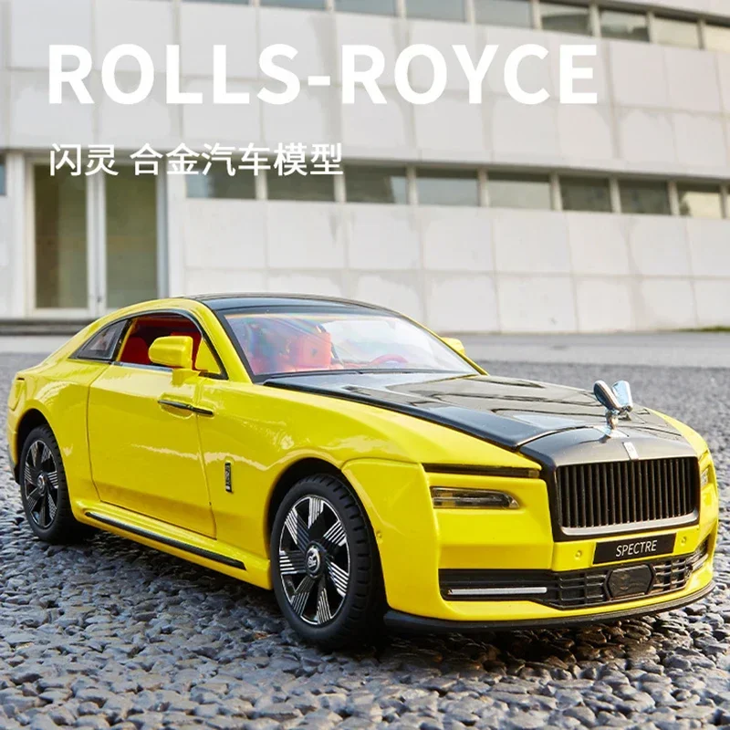 1:24 Rolls Royce Spectre aleación modelo coche de juguete Diecasts Metal fundición sonido y luz tirar hacia atrás coche juguetes colección Gifs moda O