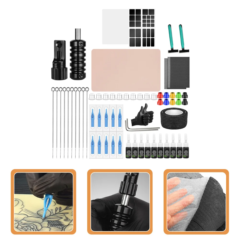 

Aluminum Tattoo Pen Silicone Ink Cups for Tattooing Multi-functional Pencil Holder Tools Portable Kit DIY