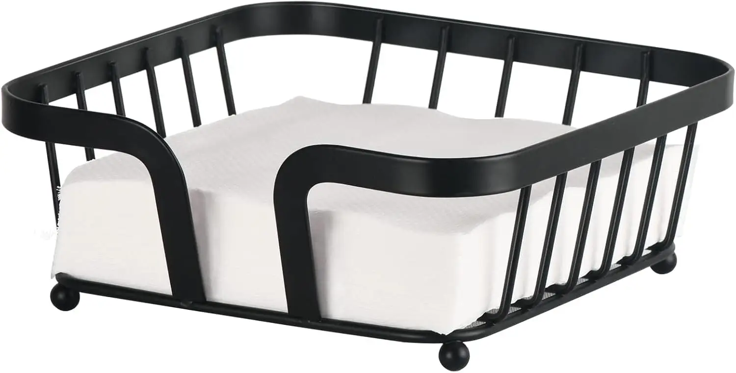 

Napkin Holder, Napkin Holder for Table, Kitchen Napkin Holders for Paper Napkins, Napkin Dispenser, Table Black Napkins Holder