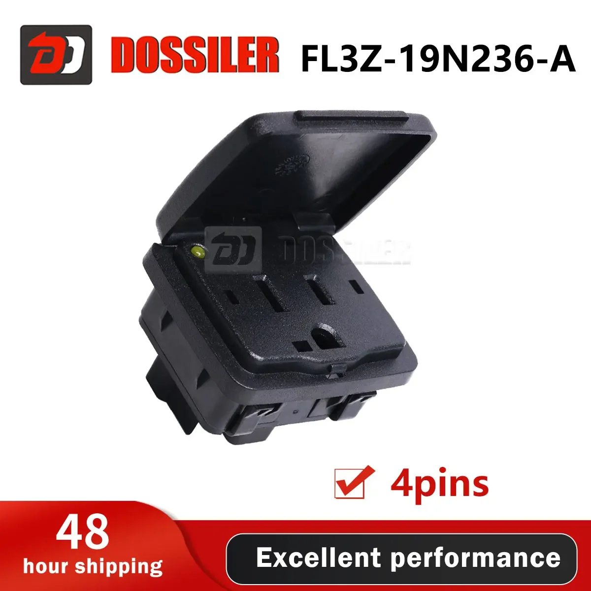 FL3Z-19N236-A Dossiler Center Dash Console 110V Volt 400W Power Outlet Surge Protector For Ford F-150 2015-2016 FL3Z19N236A