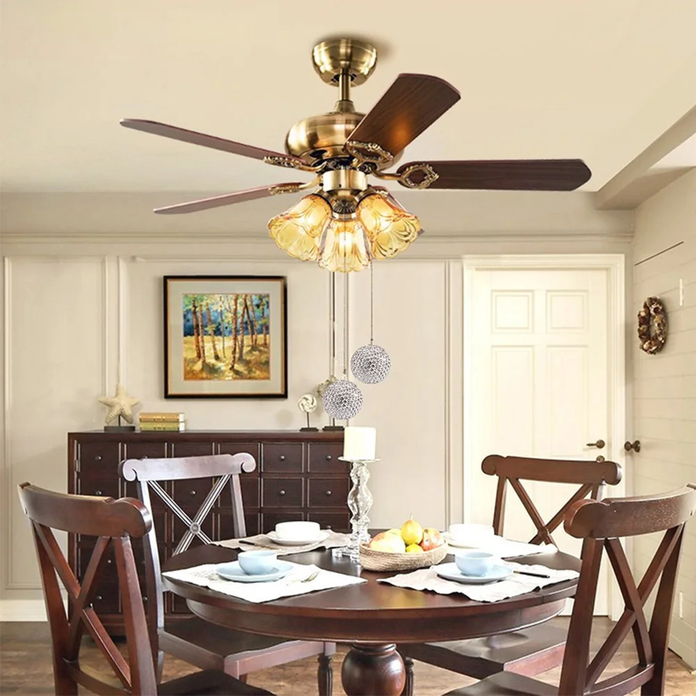 

Ceiling Fan Pull Chain Rhinestone Beaded for Chandelier Lamp Easy Install Practical Long Lasting Hardware