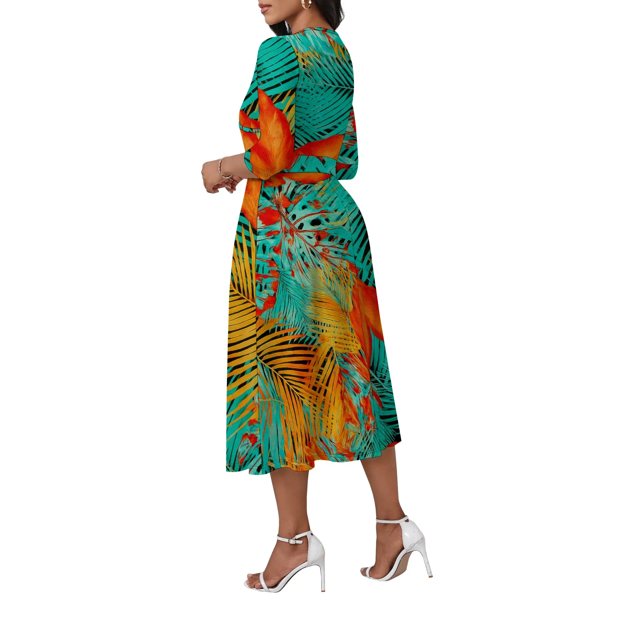Summer Dresses for Women 2025 Casual Cute Square Neck Puff Short Sleeve Dress
