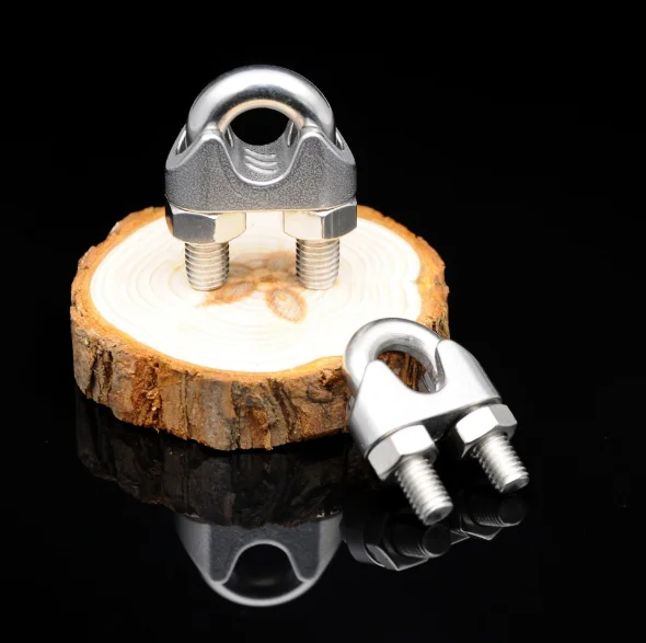 1/4/10PC Silver A2 Stainless Steel U-Bolt Type Wire Rope Clip M2 M3 M4 M5 M6 M8 M10 M12mm Clamp Bolt Household Hardware Working