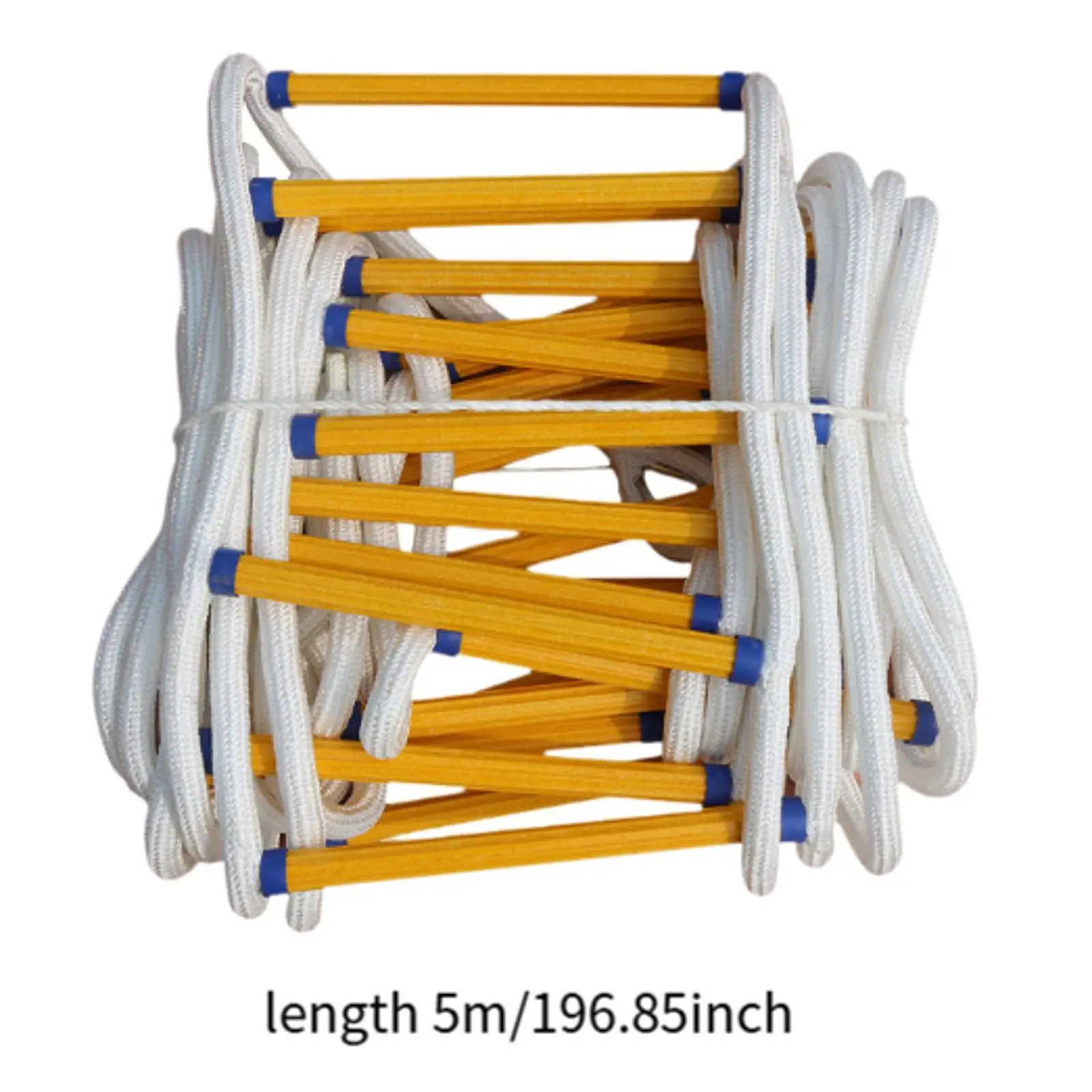 16ft الطوارئ النار الهروب سلم مع السنانير متعددة الوظائف مقاومة للهب 5 متر المحمولة سلم بحبال للهندسة في الهواء الطلق