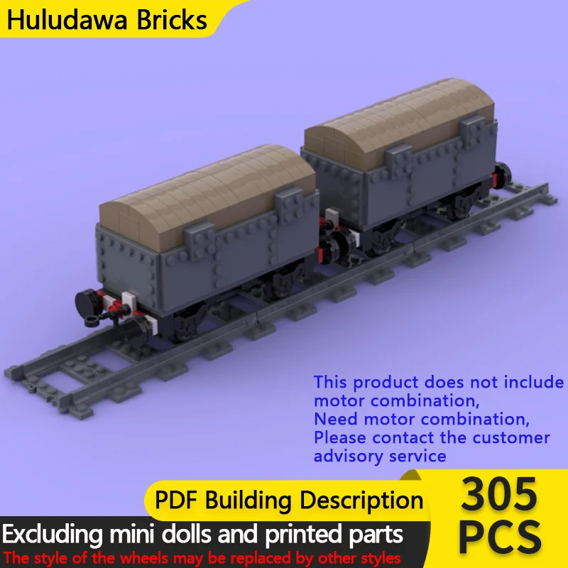

City Car Model MOC Building Bricks Railway Transport Sand Wagons Modular Technology Children Holiday Gifts Assemble Toys Suit
