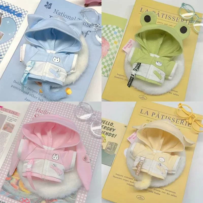 Generic Doll Clothes 10Cm 20Cm Cat Ear Hoodie Outfit Set Plush Doll Replacement Costume For Cotton Stuffed Doll Dress Up