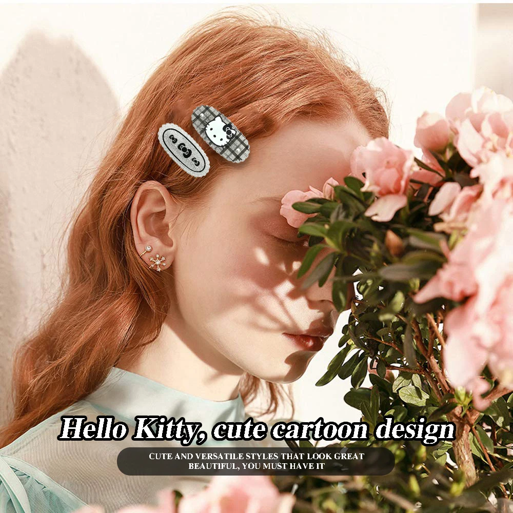 سانريو عقال من القماش على الطراز الكوري لطيف مرحبا كيتي منقوشة عقال فتاة الملحقات بالإضافة إلى نفس لطيف مرحبا كيتي منقار البط cli