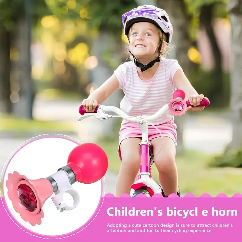 Kids Cycle Horn Scooter Handlebar Squeeze Air Horn Bugle Riding Cycle Warning Bell Trumpet Honking For Tricycle Balance Vehicles