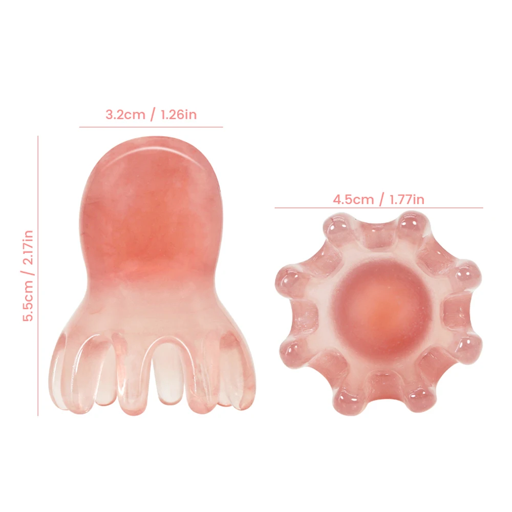 1pc Octopus Geformt Kopf Meridian Akupunkturpunkt Massage Kamm Breiter Zahn Kopfhaut Kamm Nacken und Rücken Manuelle Tiefe Massage werkzeuge – Detail 10