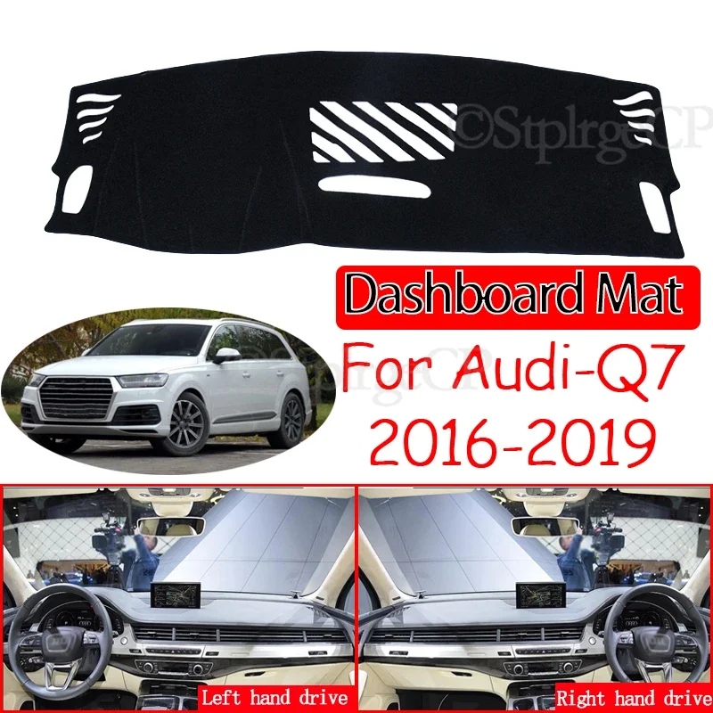 

Pad Sun Shade Dashmat Protect Carpet Accessories S-line for Audi Q7 4M 2016 2017 2018 2019 Anti-Slip Anti-UV Mat Dashboard Cover
